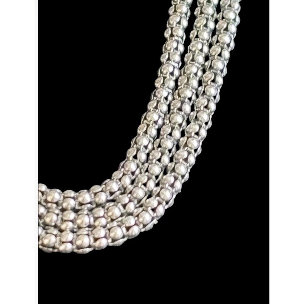 18” Sterling Silver Popcorn Link Chain Necklace 925 2mm Wide 3.0g - Picture 2 of 6